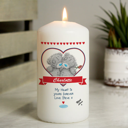 Personalised Me to You Couple Pillar Candle - MK&JD Gifts