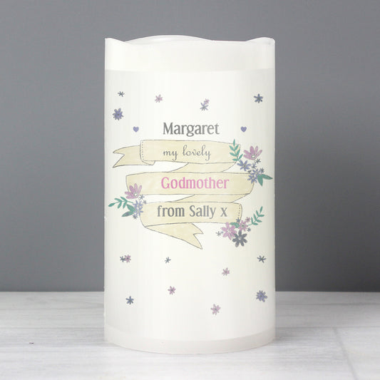 Personalised Garden Bloom LED Candle - MK&JD Gifts