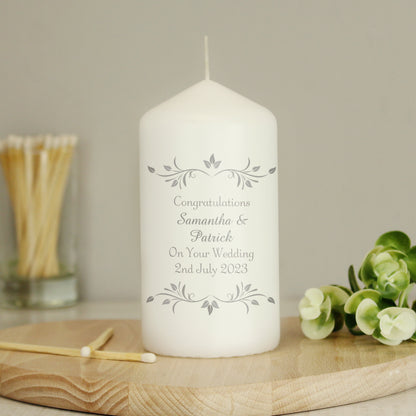 Personalised Sentiments Pillar Candle - MK&JD Gifts
