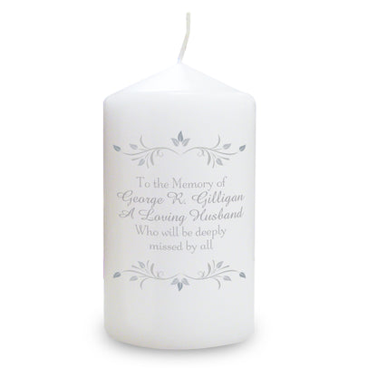 Personalised Sentiments Pillar Candle - MK&JD Gifts