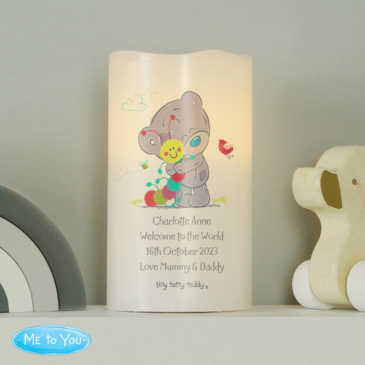 Personalised Tiny Tatty Teddy Cuddle Bug Nightlight LED Candle - MK&JD Gifts