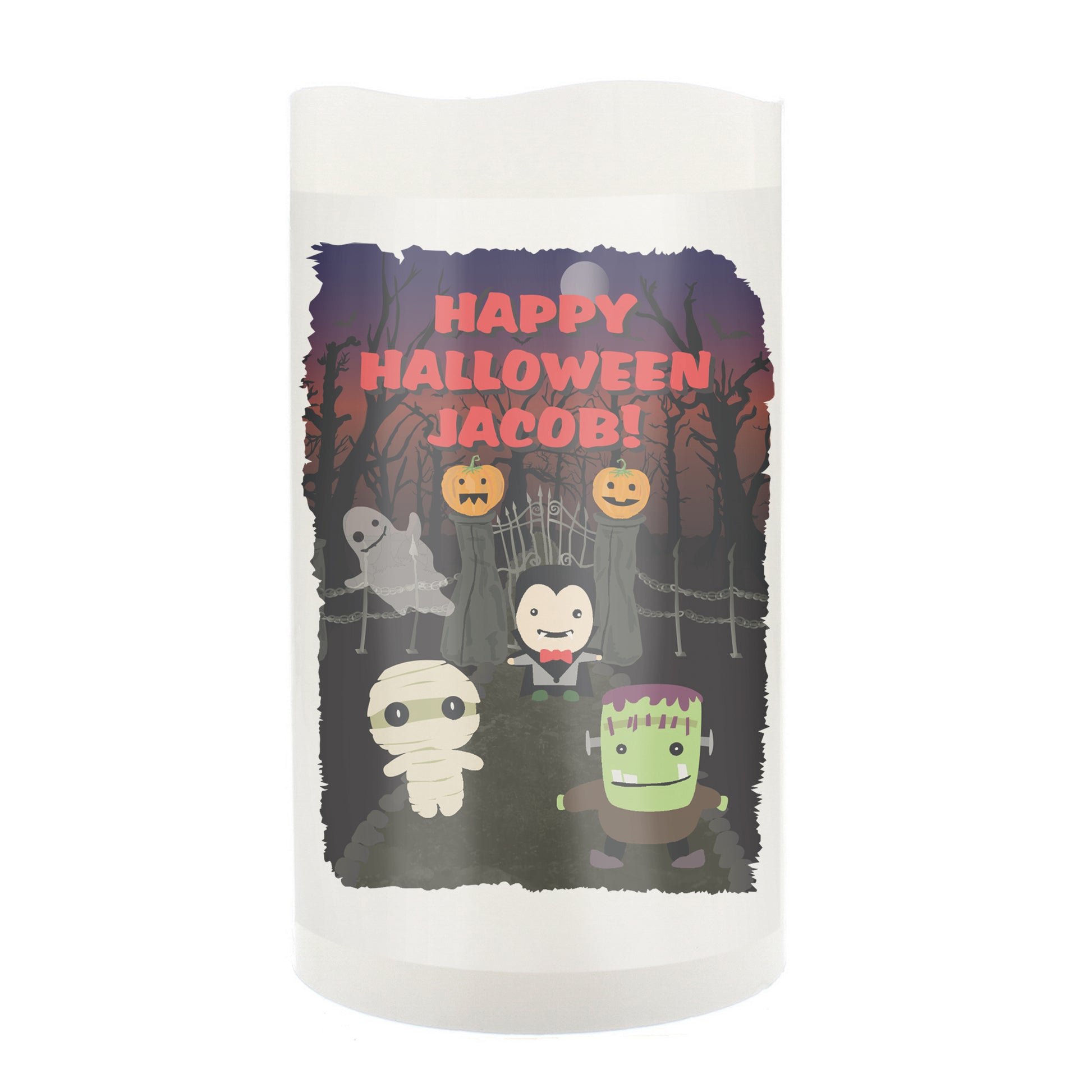 Personalised Halloween LED Candle - MK&JD Gifts