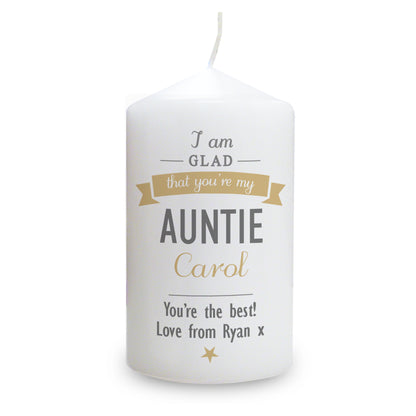 Personalised I Am Glad... Pillar Candle - MK&JD Gifts