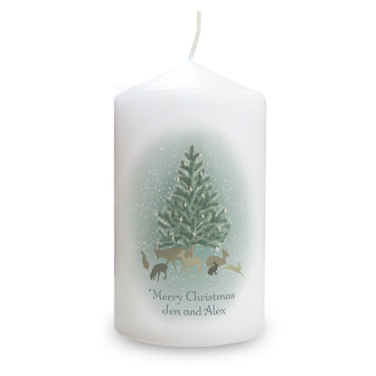 Personalised A Winter's Night Pillar Candle - MK&JD Gifts