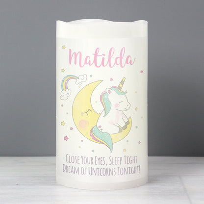 Personalised Baby Unicorn Nightlight LED Candle - MK&JD Gifts