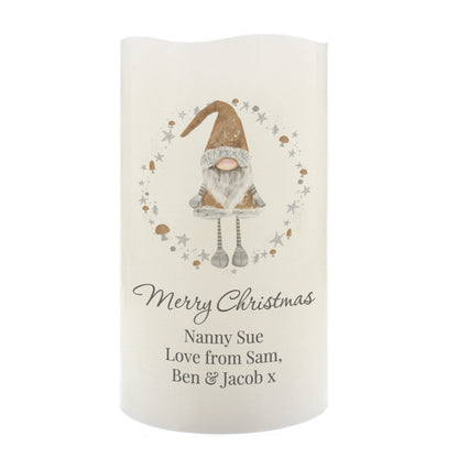 Personalised Christmas Gonk LED Candle - MK&JD Gifts