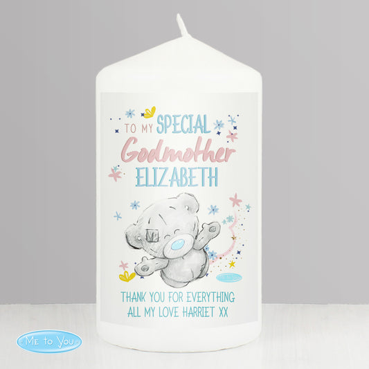 Personalised Me to You Godmother Pillar Candle - MK&JD Gifts