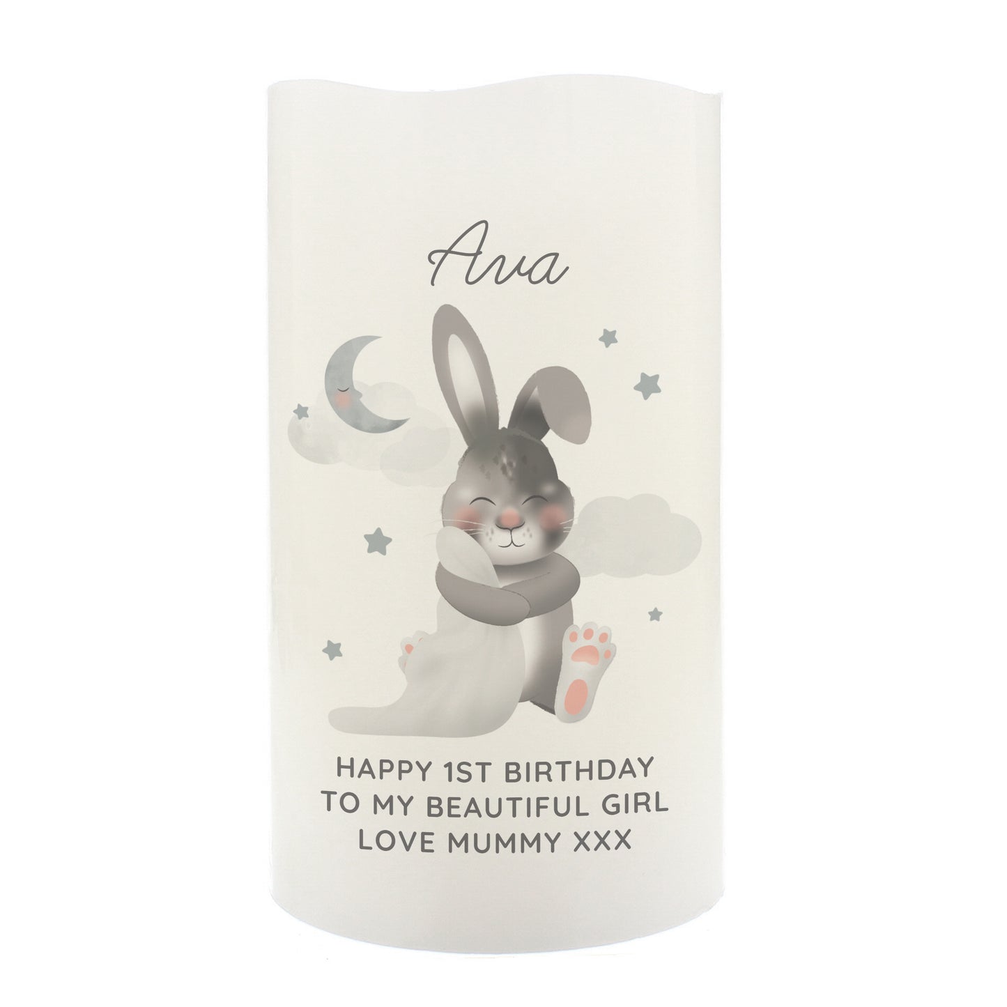 Personalised Baby Bunny LED Candle - MK&JD Gifts