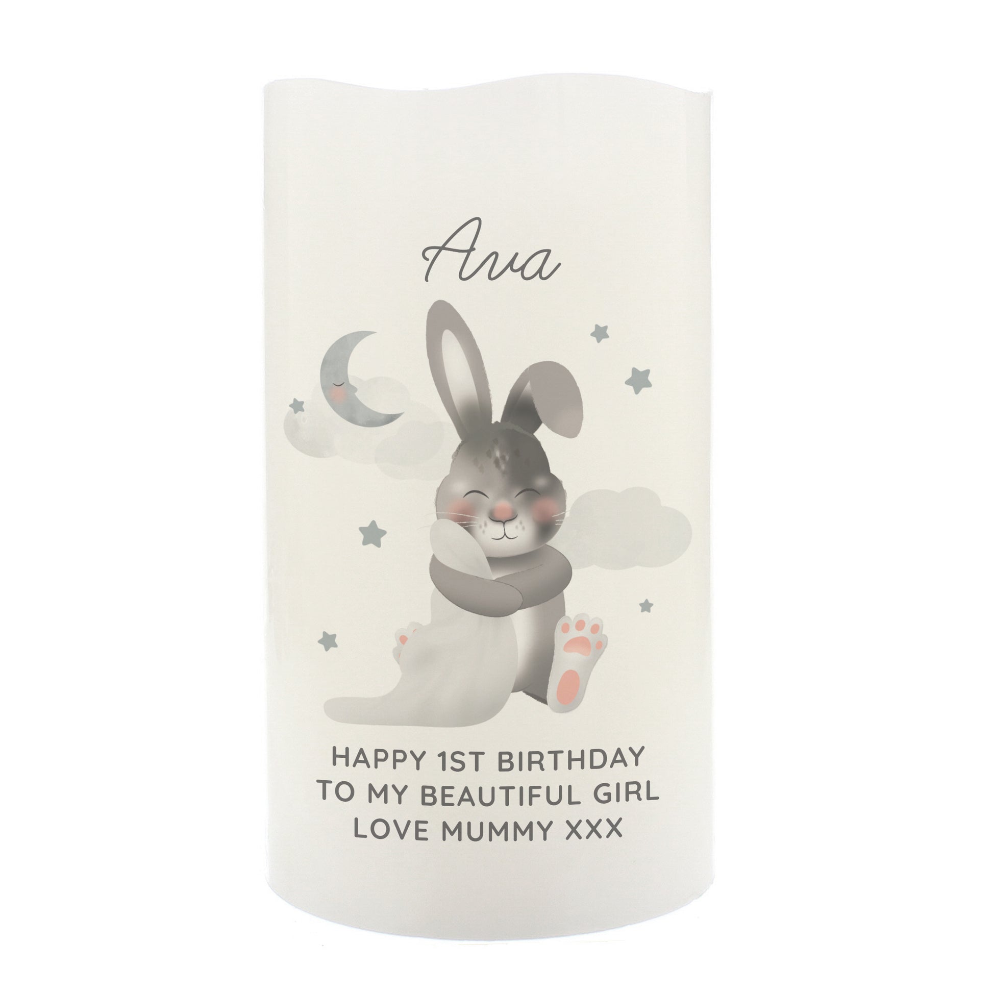 Personalised Baby Bunny LED Candle - MK&JD Gifts