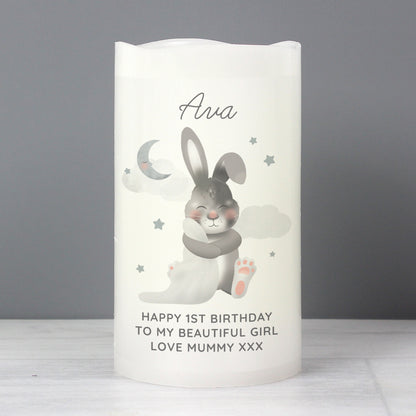 Personalised Baby Bunny LED Candle - MK&JD Gifts