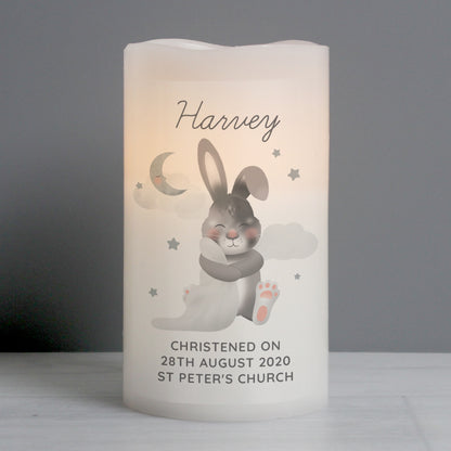 Personalised Baby Bunny LED Candle - MK&JD Gifts