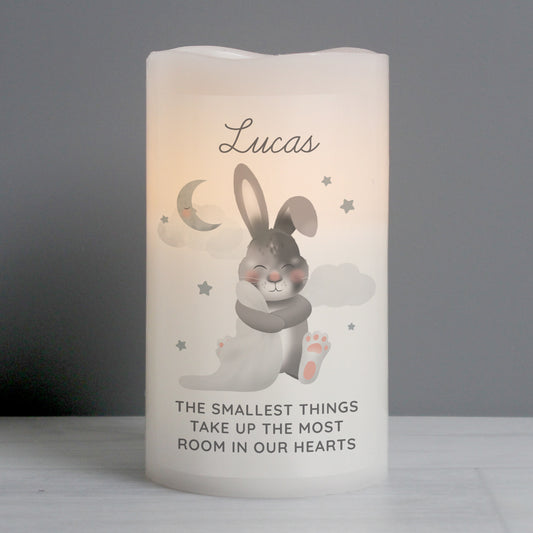 Personalised Baby Bunny LED Candle - MK&JD Gifts
