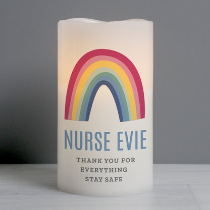 Personalised Rainbow LED Candle - MK&JD Gifts