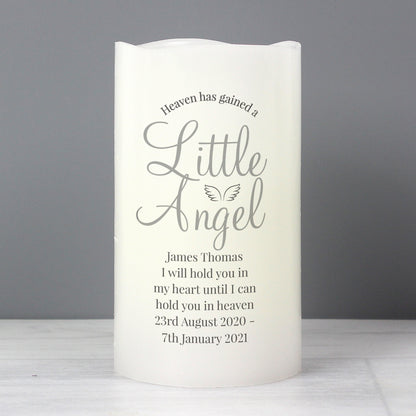Personalised Little Angel LED Candle - MK&JD Gifts