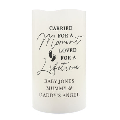 Personalised Carried For A Moment Led Candle - MK&JD Gifts