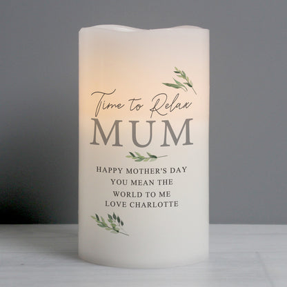 Personalised Botanical LED Candle - MK&JD Gifts