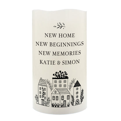 Personalised HOME LED Candle - MK&JD Gifts