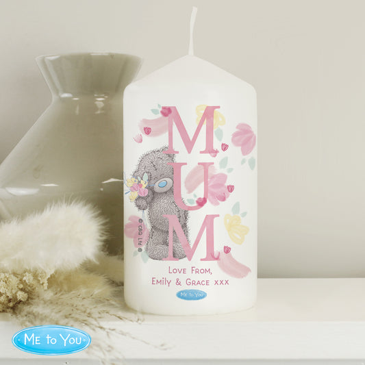 Personalised Me to You MUM Pillar Candle - MK&JD Gifts