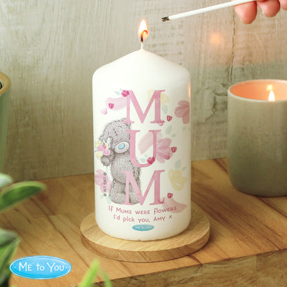 Personalised Me to You MUM Pillar Candle - MK&JD Gifts