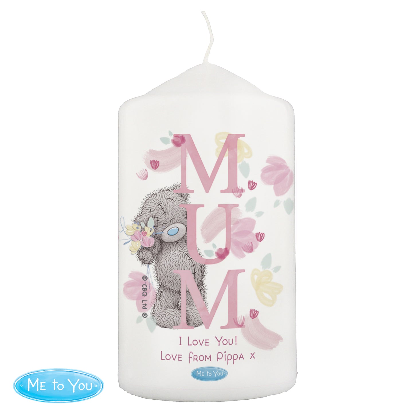 Personalised Me to You MUM Pillar Candle - MK&JD Gifts