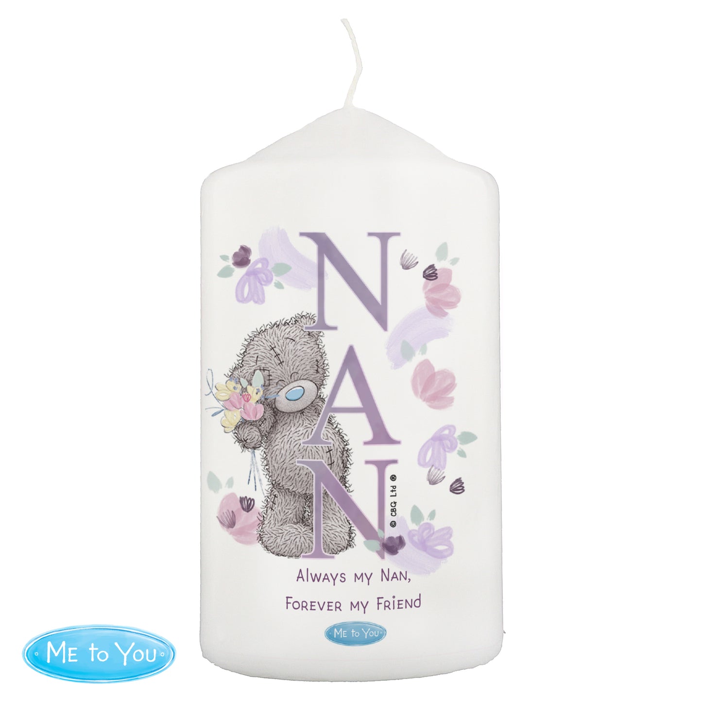 Personalised Me to You NAN Pillar Candle - MK&JD Gifts