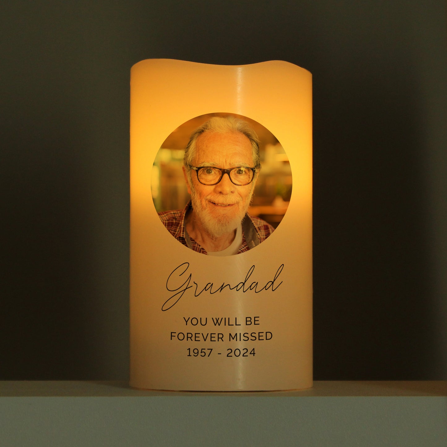 Personalised Photo Upload LED Candle - MK&JD Gifts