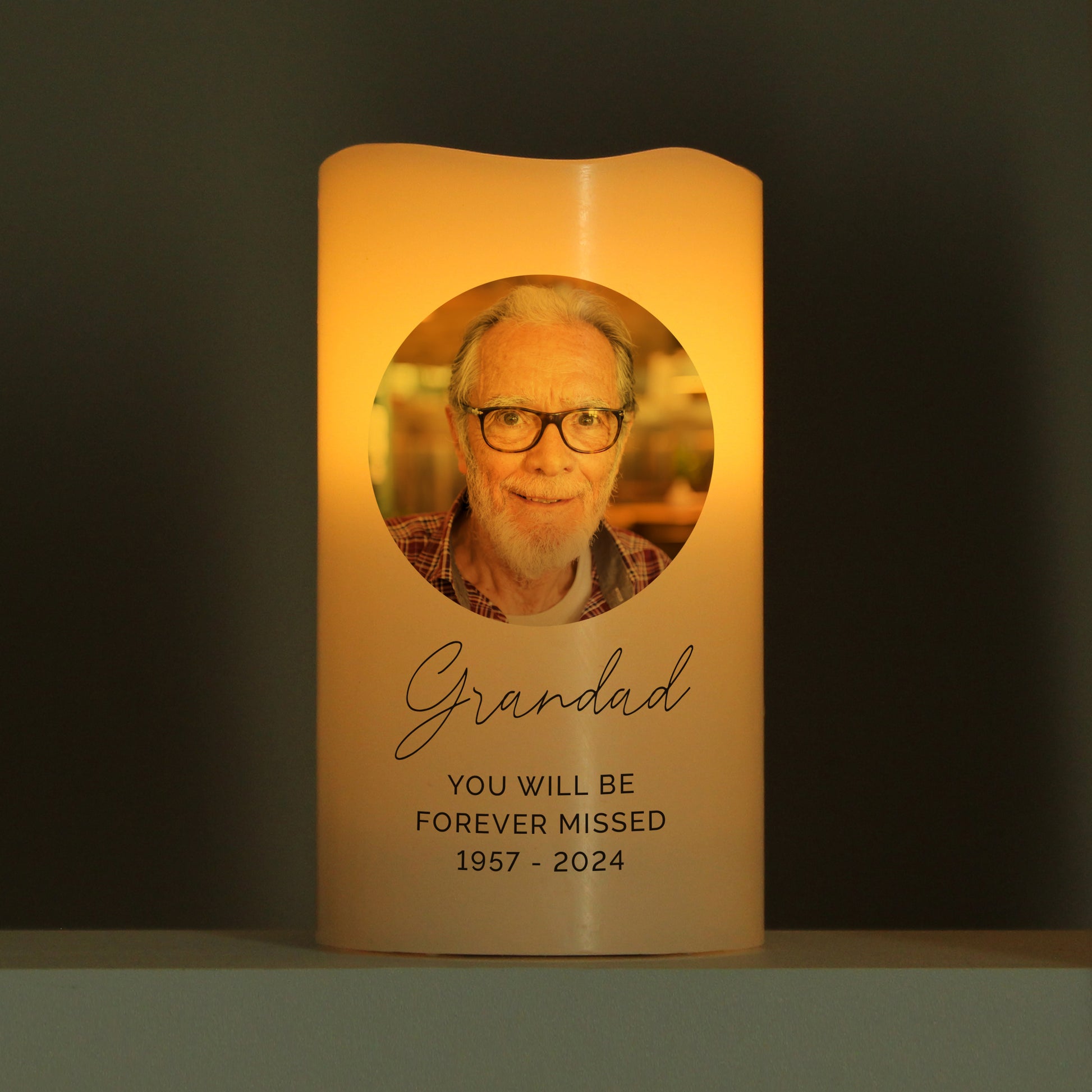 Personalised Photo Upload LED Candle - MK&JD Gifts