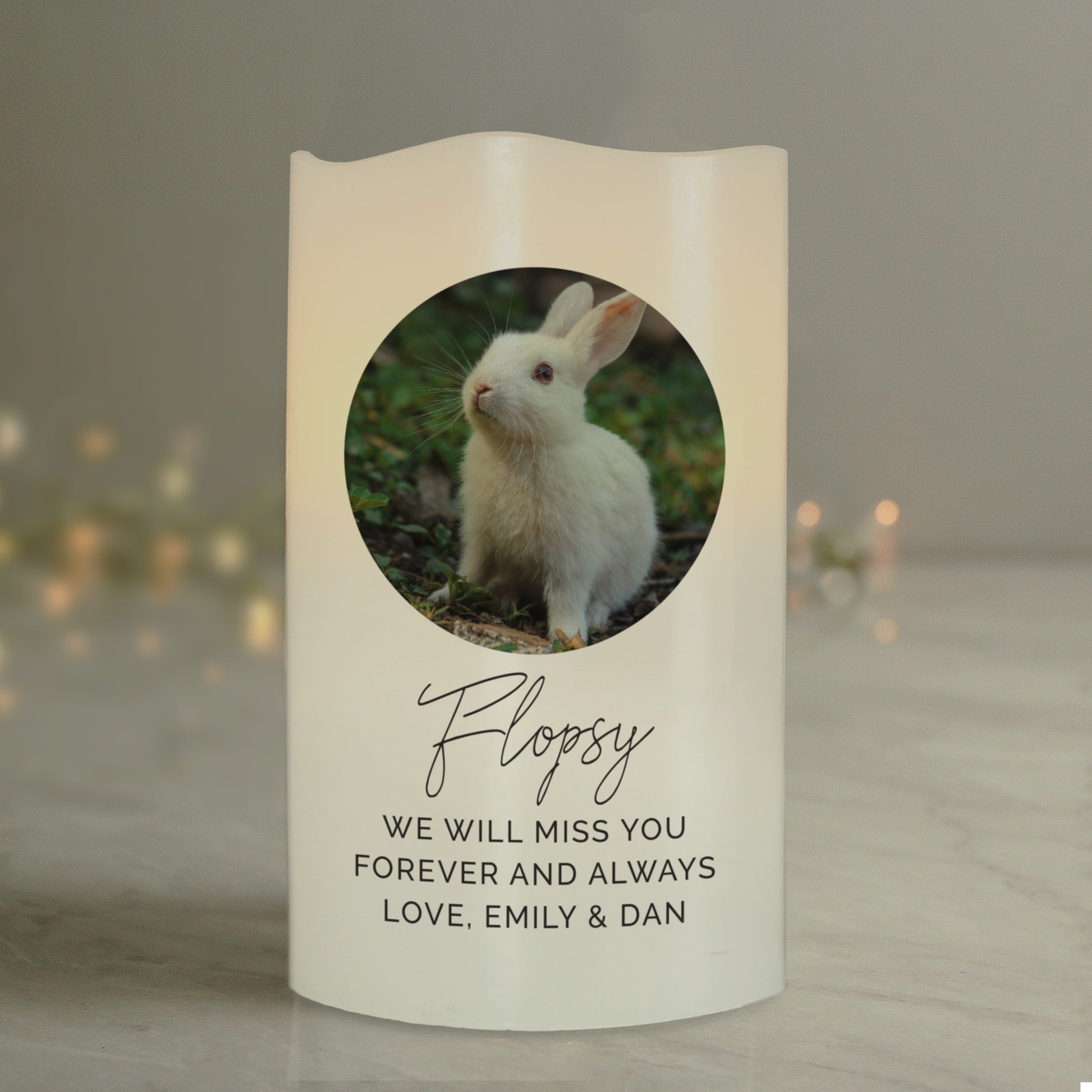 Personalised Photo Upload LED Candle - MK&JD Gifts