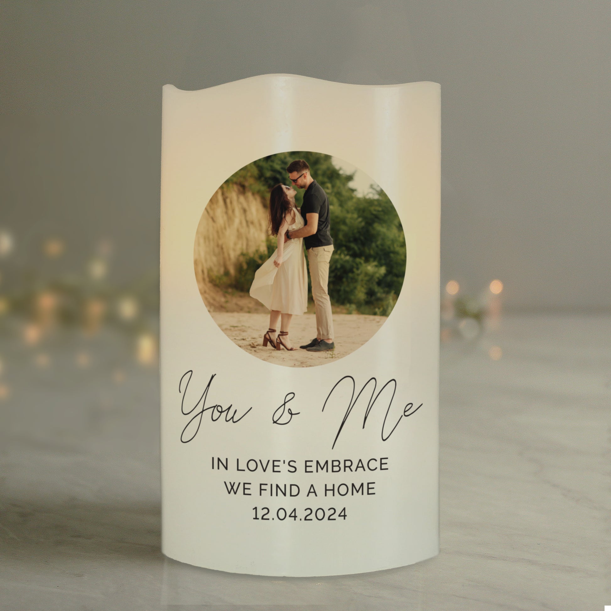 Personalised Photo Upload LED Candle - MK&JD Gifts