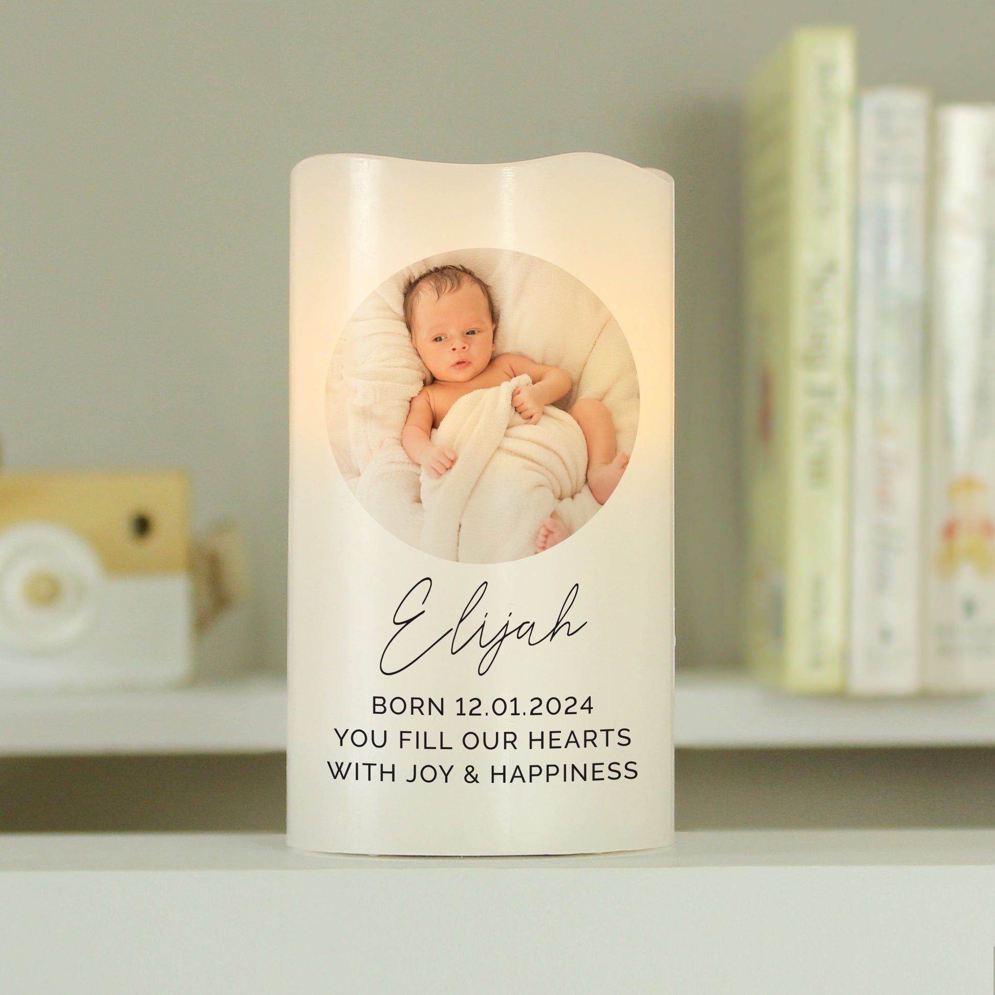 Personalised Photo Upload LED Candle - MK&JD Gifts