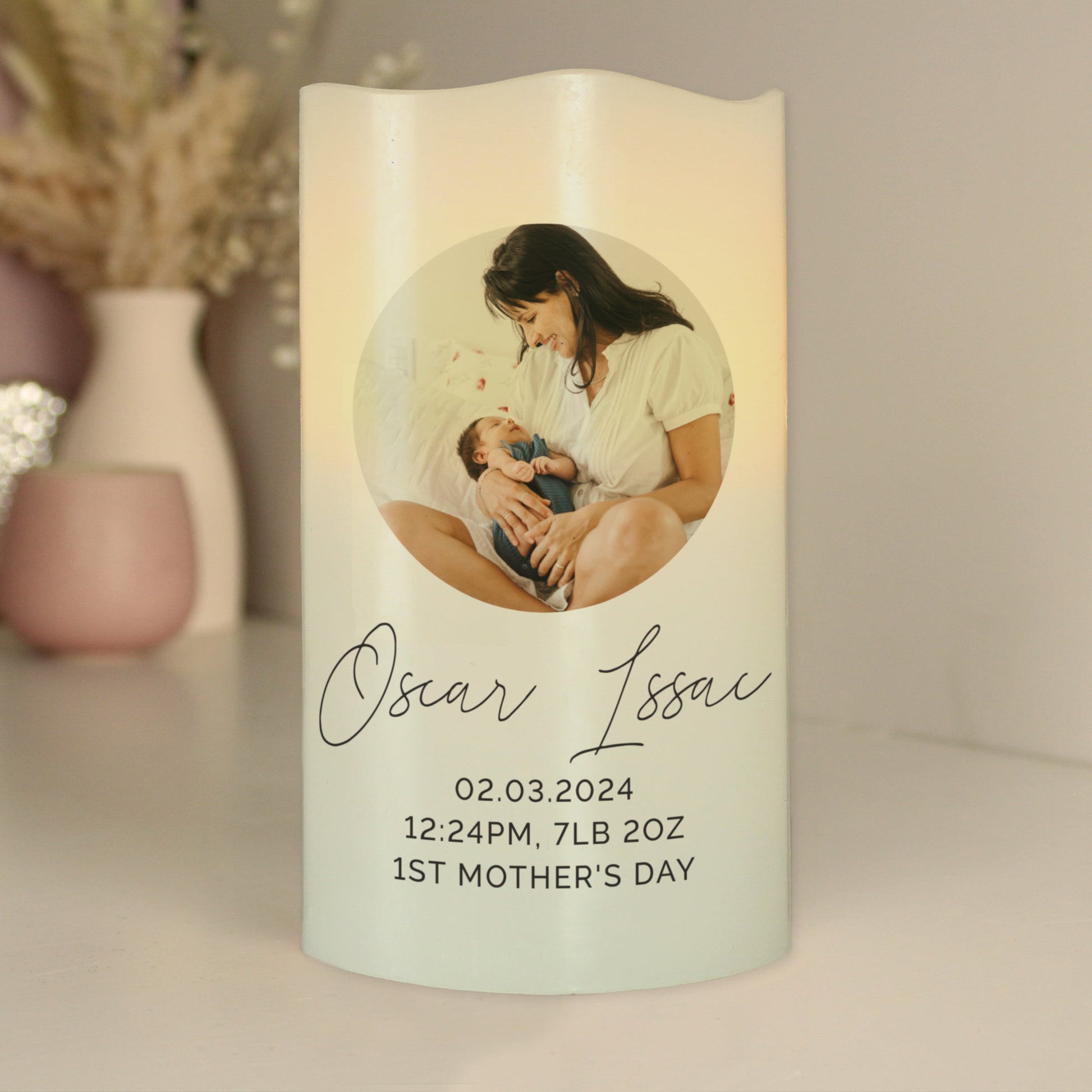 Personalised Photo Upload LED Candle - MK&JD Gifts