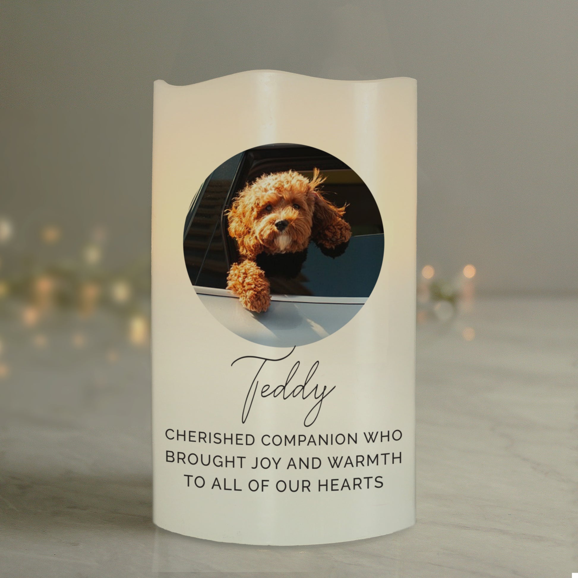 Personalised Photo Upload LED Candle - MK&JD Gifts