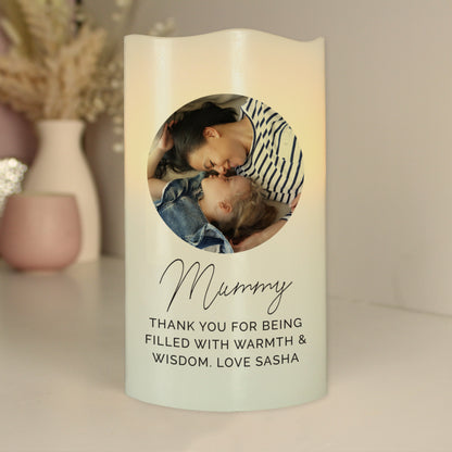 Personalised Photo Upload LED Candle - MK&JD Gifts