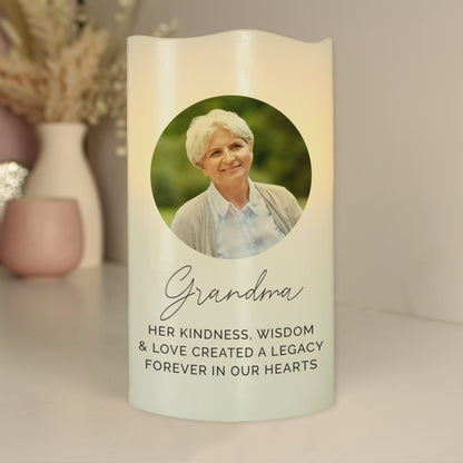 Personalised Photo Upload LED Candle - MK&JD Gifts