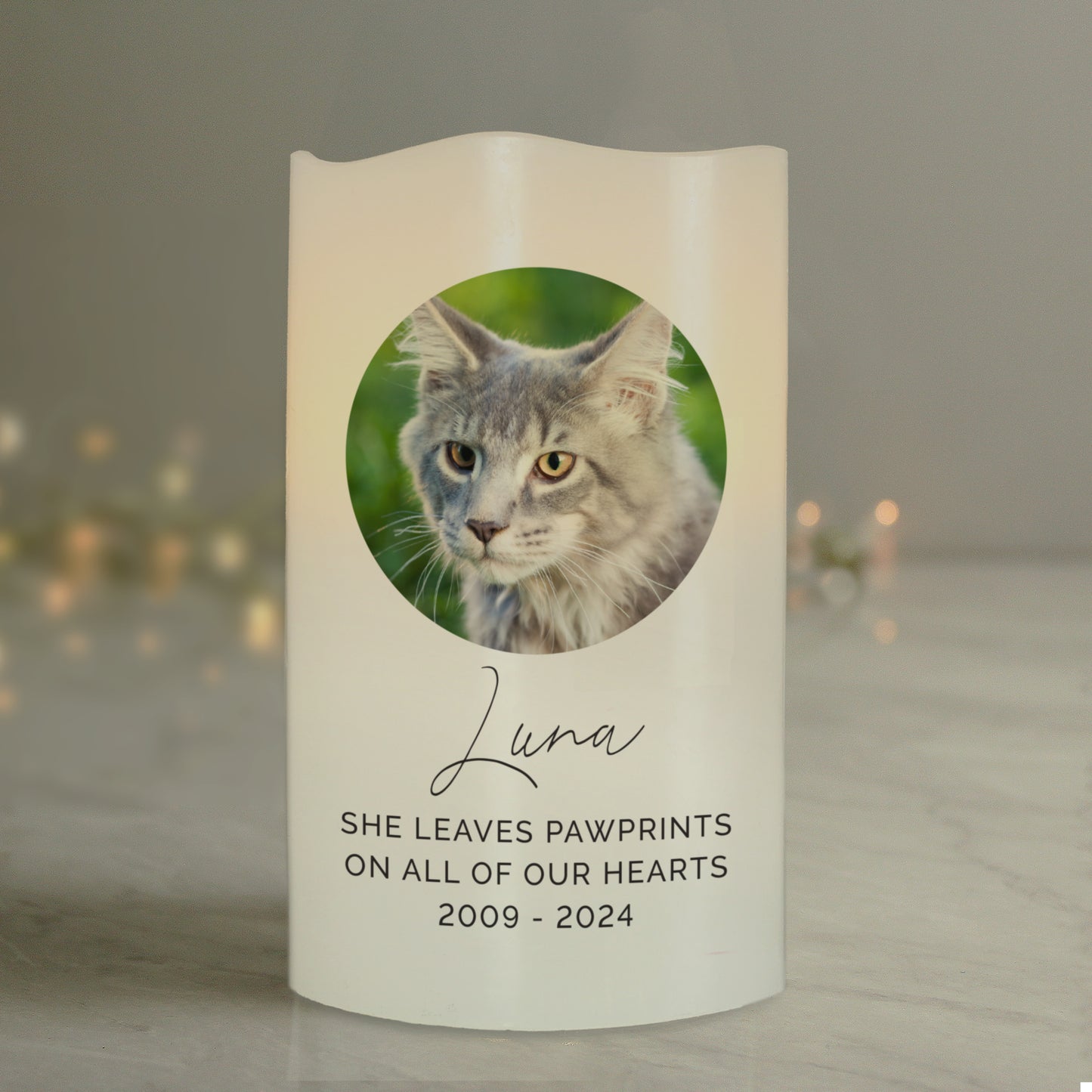 Personalised Photo Upload LED Candle - MK&JD Gifts