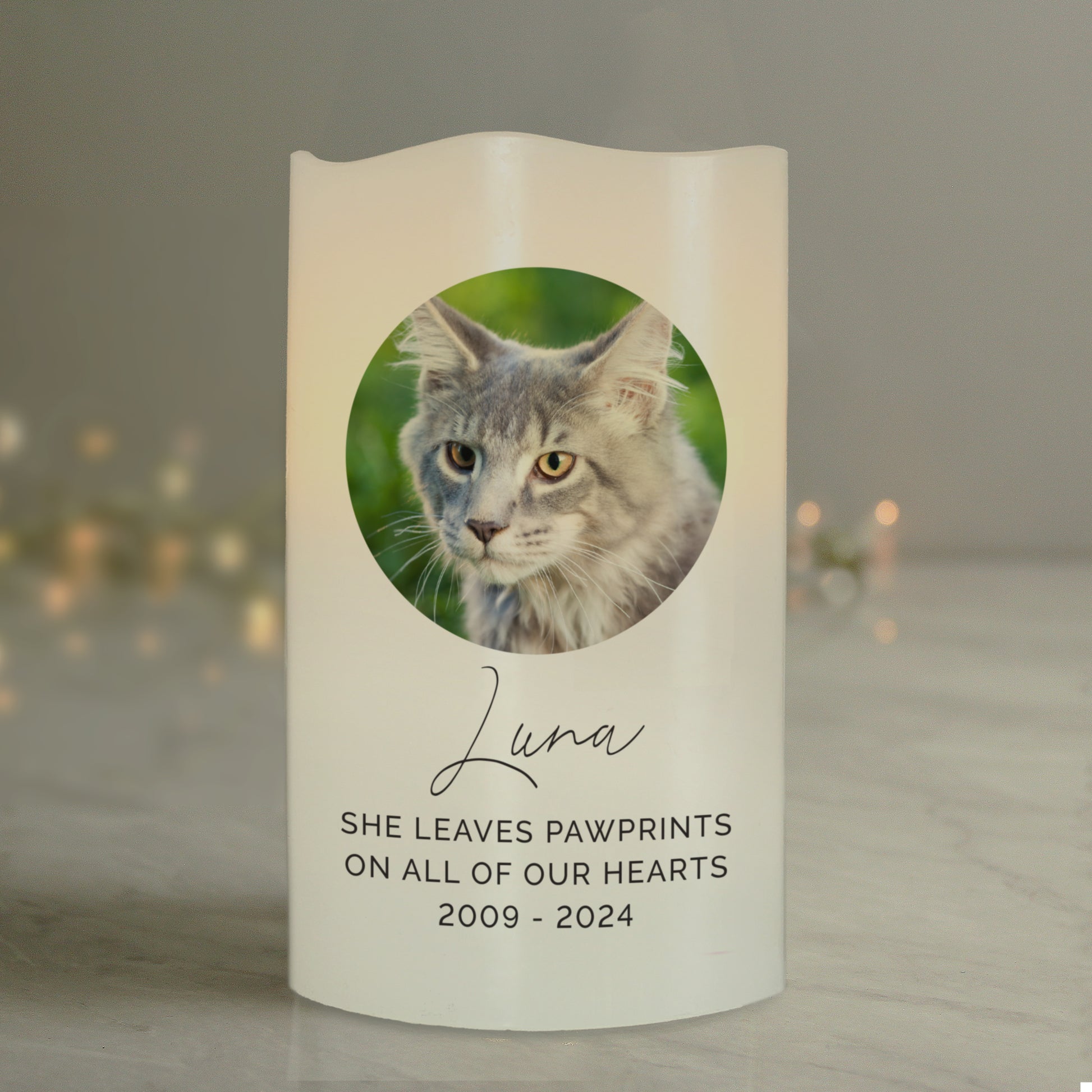 Personalised Photo Upload LED Candle - MK&JD Gifts