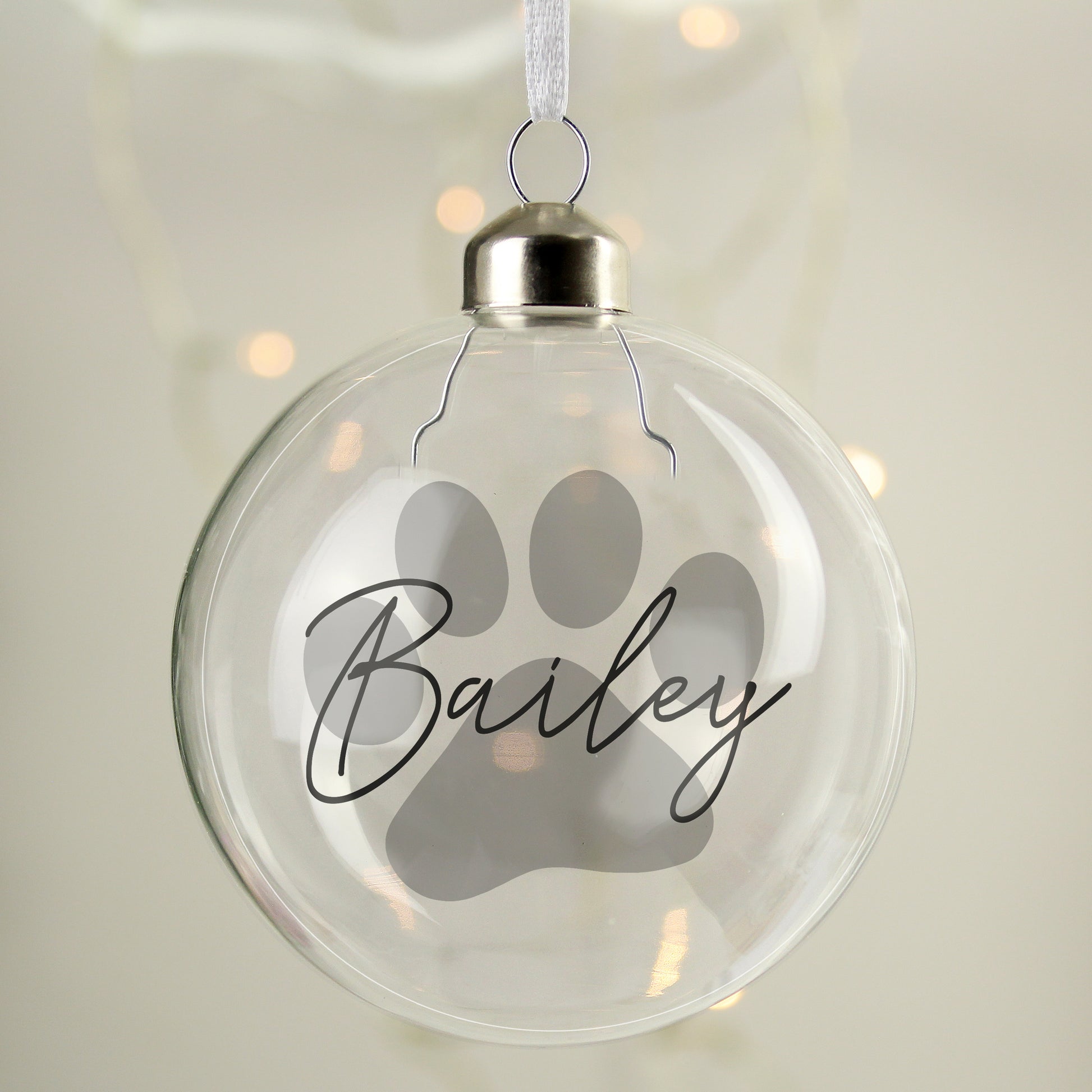 Personalised Pet Glass Bauble - MK&JD Gifts