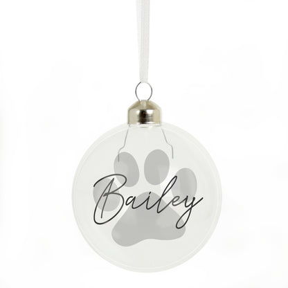 Personalised Pet Glass Bauble - MK&JD Gifts