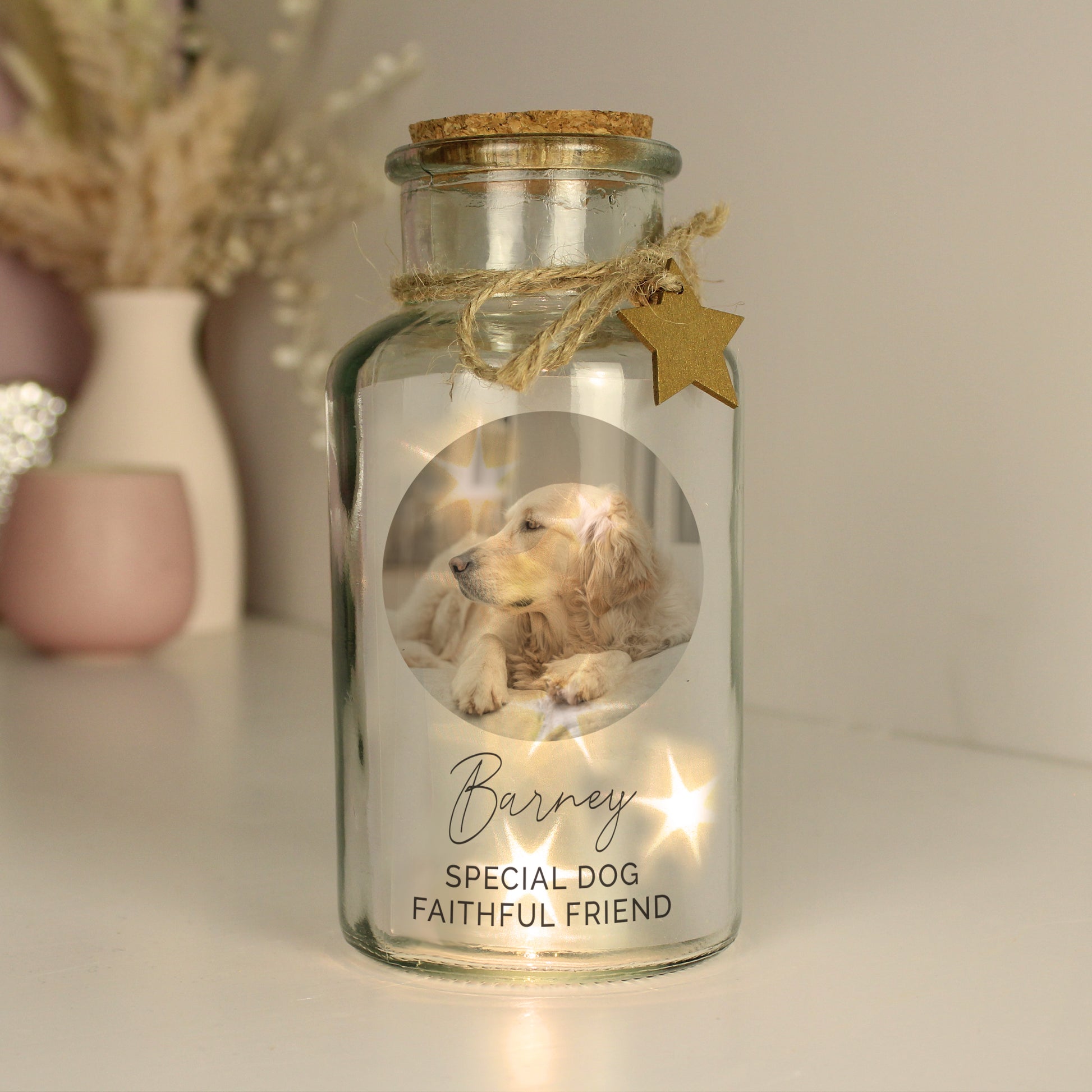 Personalised Photo Upload LED Glass Jar - MK&JD Gifts