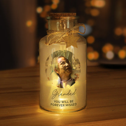 Personalised Photo Upload LED Glass Jar - MK&JD Gifts