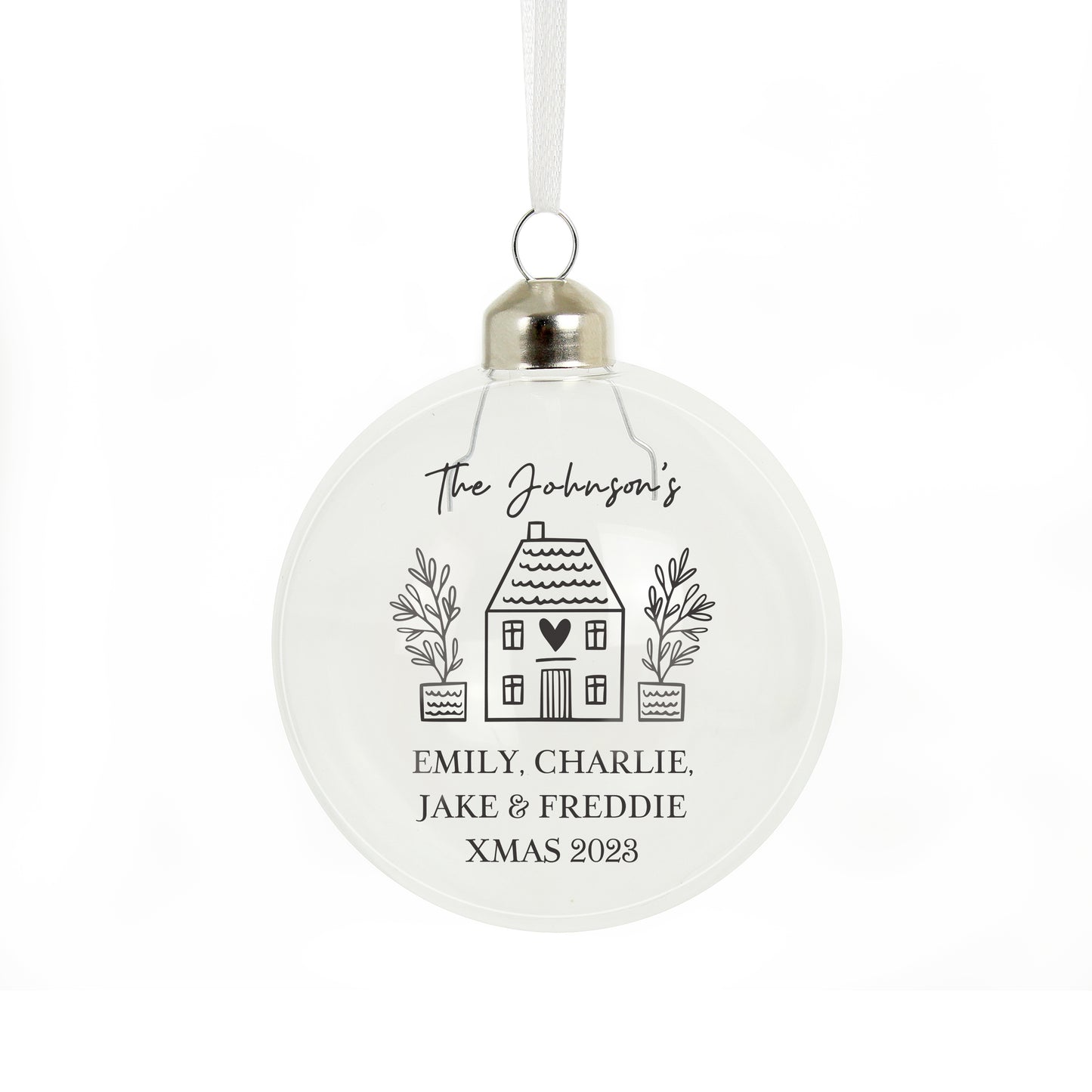 Personalised Home Glass Bauble - MK&JD Gifts