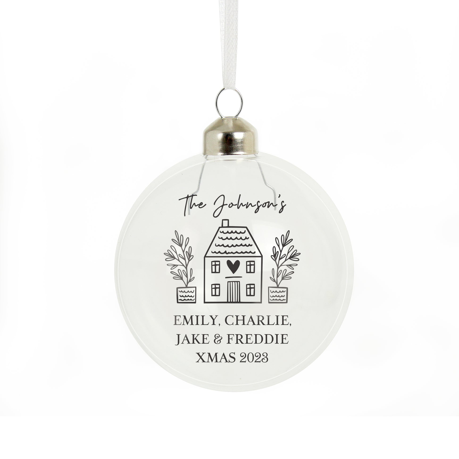 Personalised Home Glass Bauble - MK&JD Gifts