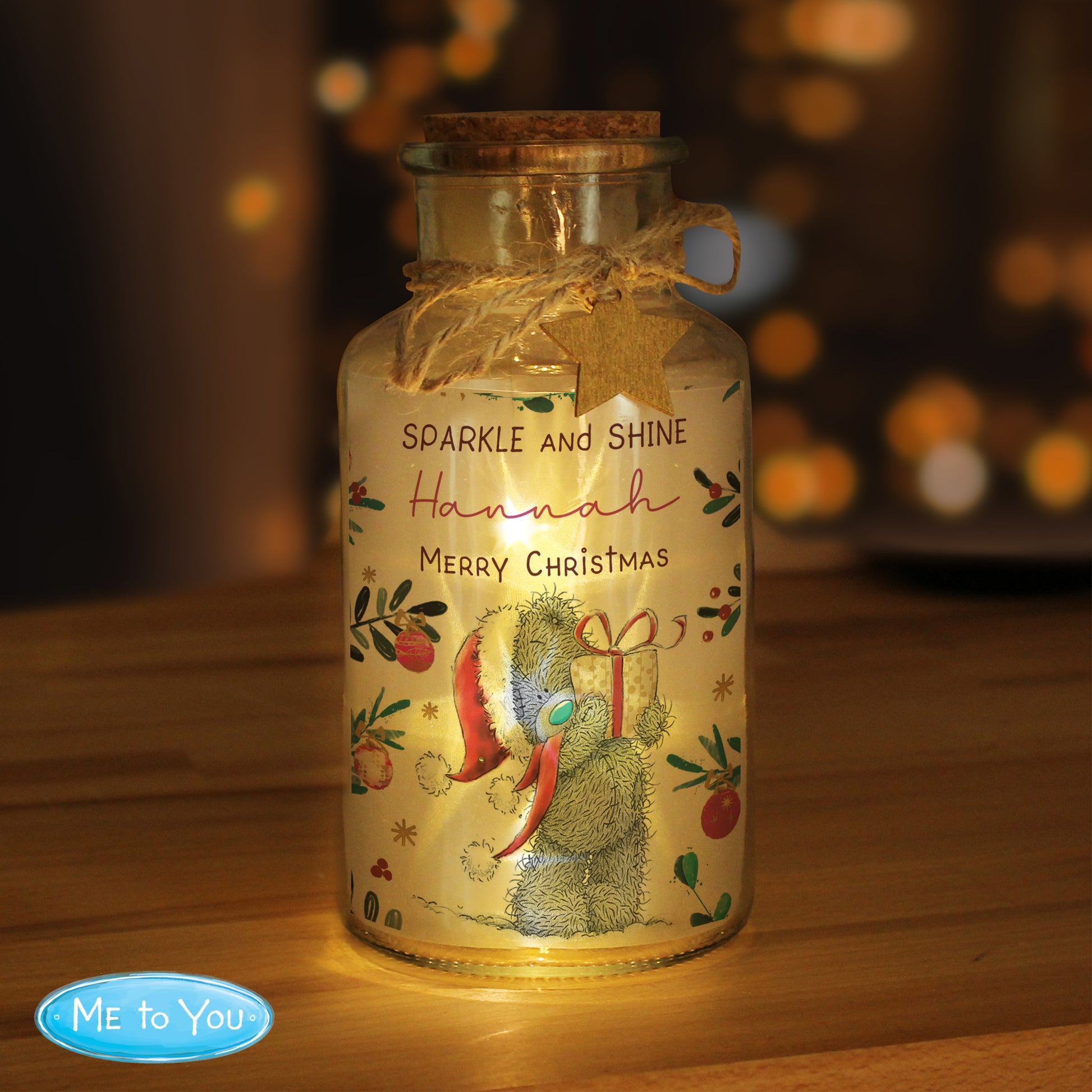 Personalised Me to You Cosy Winter Led Jar - MK&JD Gifts