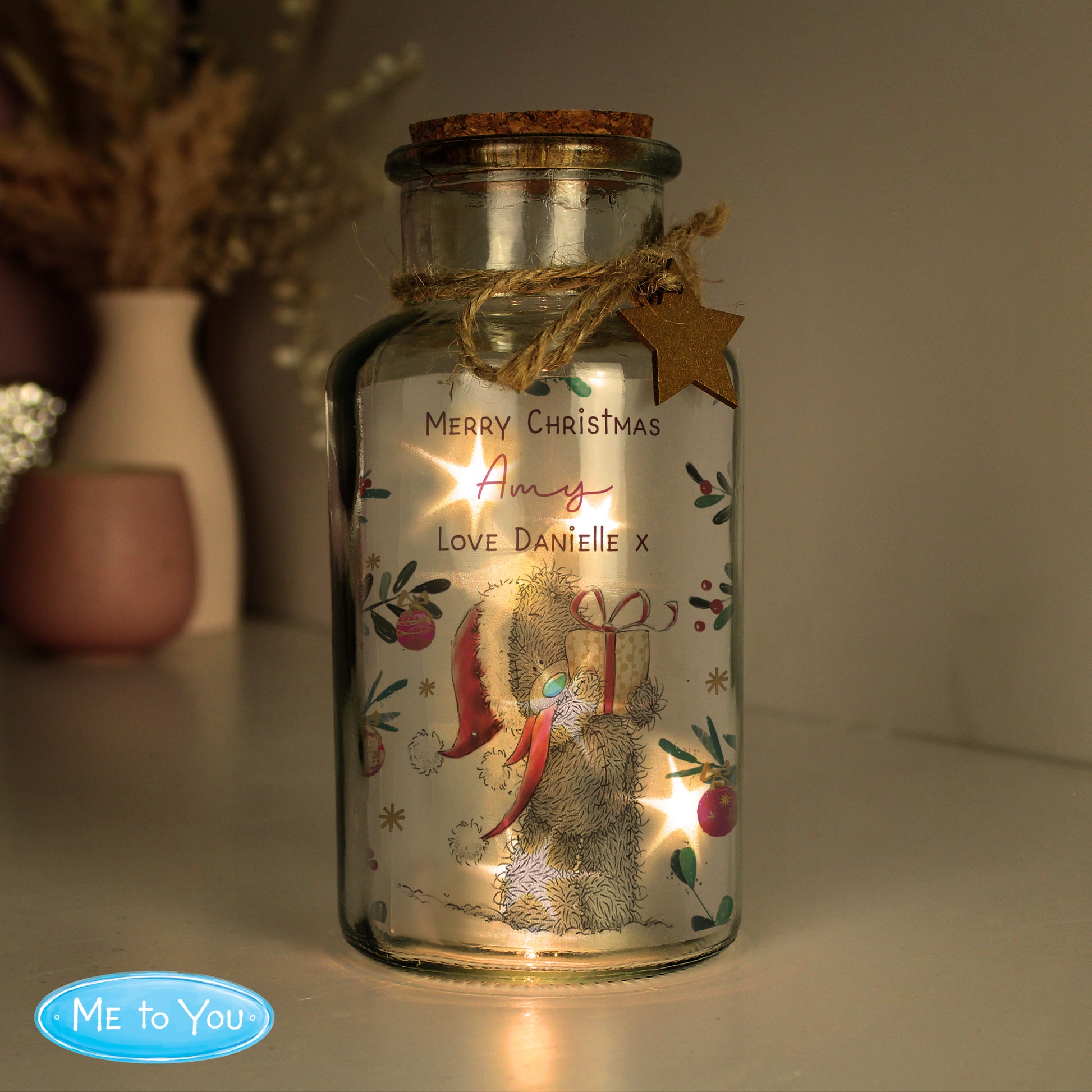 Personalised Me to You Cosy Winter Led Jar - MK&JD Gifts