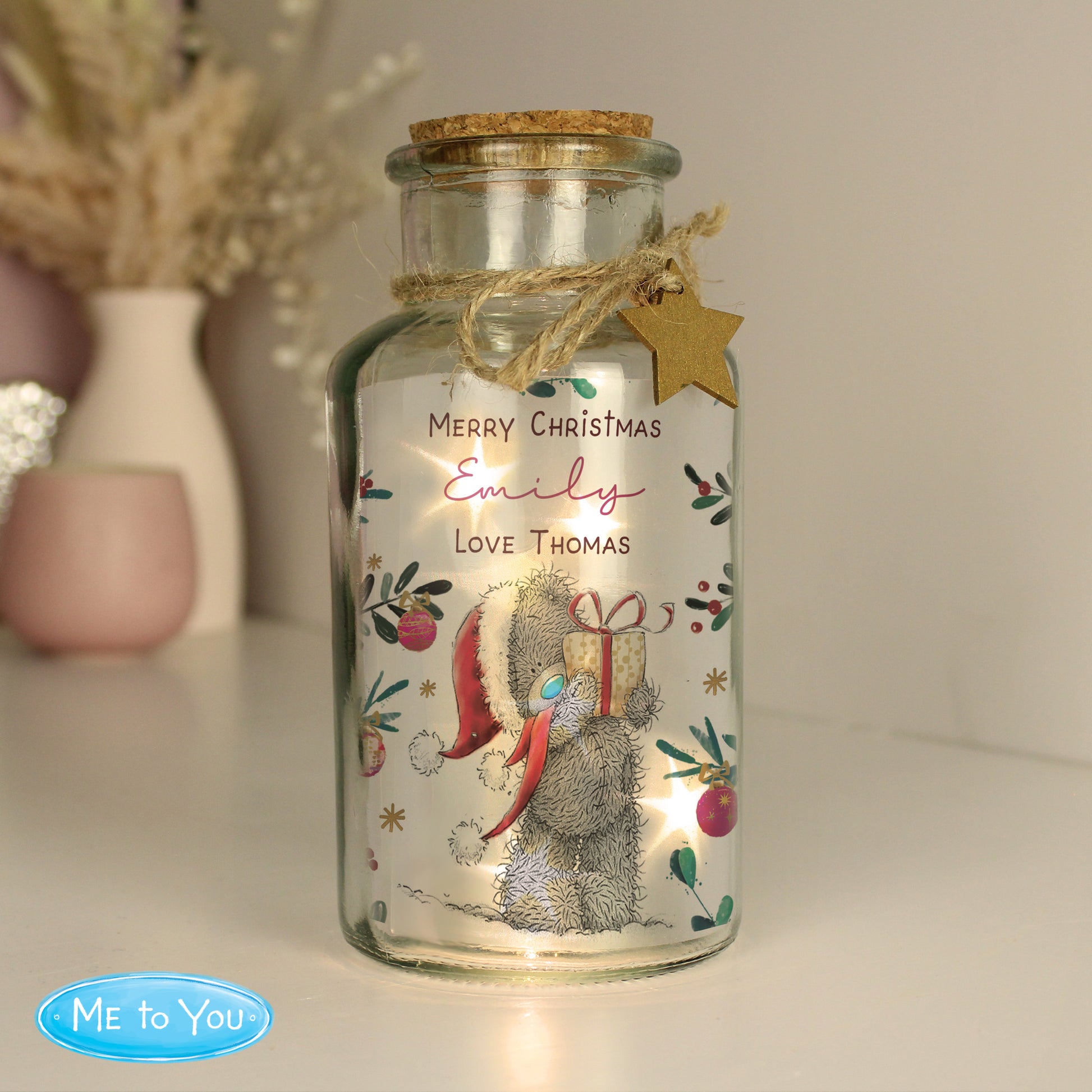 Personalised Me to You Cosy Winter Led Jar - MK&JD Gifts