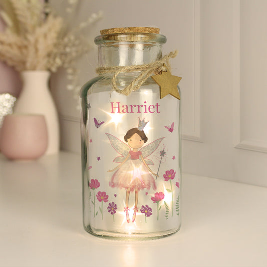 Personalised Fairy Princess LED Glass Jar - MK&JD Gifts