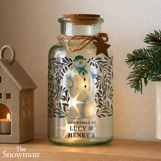 Personalised The Snowman Botanical LED Jar - MK&JD Gifts