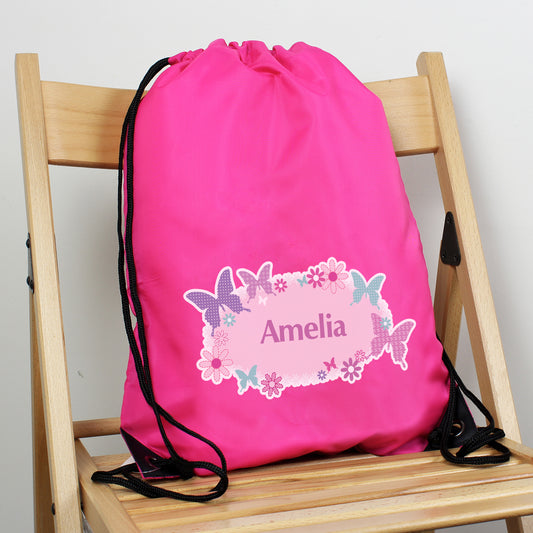 Personalised Butterfly Swim & Kit Bag - MK&JD Gifts