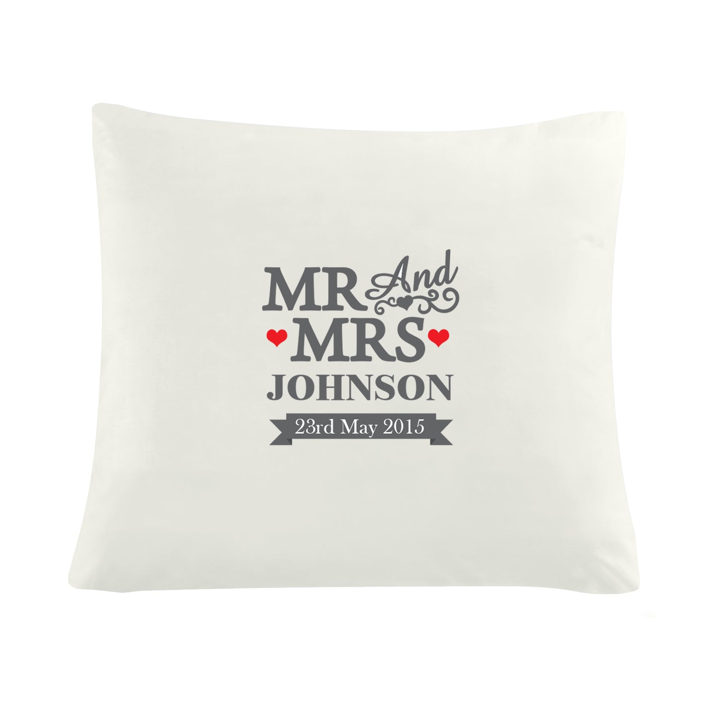 Personalised Mr & Mrs Cushion - MK&JD Gifts