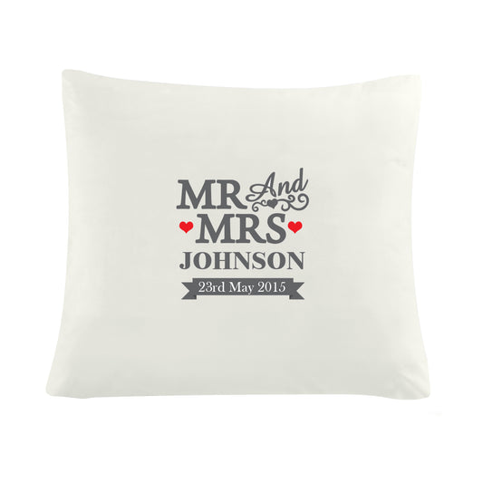 Personalised Mr & Mrs Cushion - MK&JD Gifts